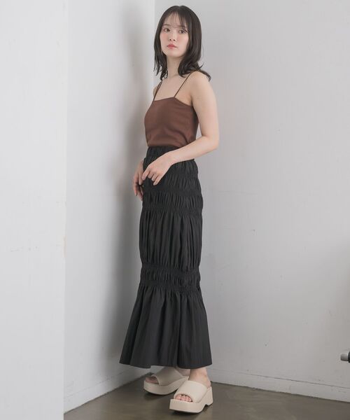 RETRO GIRL（レトロガール）の「アソートギャザーSK（スカート・レディース・ブラック/アイボリー/ブルー/ブラック系その他4・FREE）」の19枚目の写真