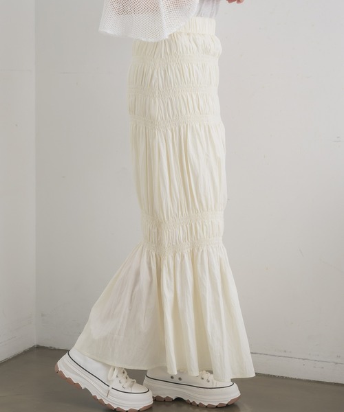 RETRO GIRL（レトロガール）の「アソートギャザーSK（スカート・レディース・ブラック/アイボリー/ブルー/ブラック系その他4・FREE）」の2枚目の写真