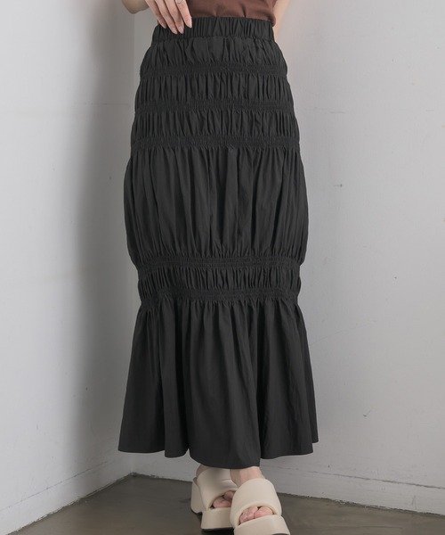 RETRO GIRL（レトロガール）の「アソートギャザーSK（スカート・レディース・ブラック/アイボリー/ブルー/ブラック系その他4・FREE）」の3枚目の写真