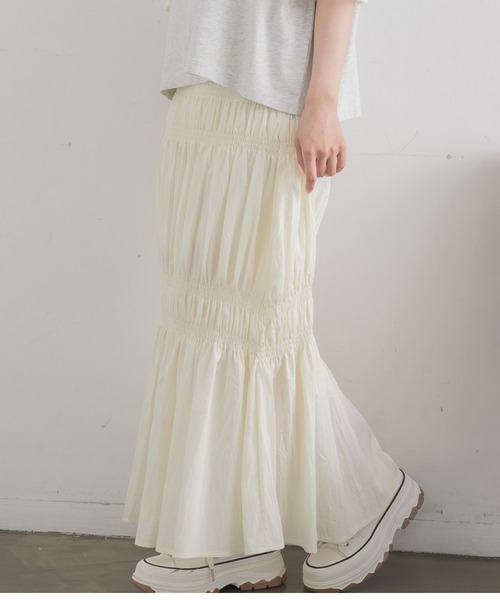 RETRO GIRL（レトロガール）の「アソートギャザーSK（スカート・レディース・ブラック/アイボリー/ブルー/ブラック系その他4・FREE）」の5枚目の写真