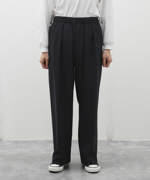 EDIFICE LA BOUCLE（エディフィスラブークル）の「LA BOUCLE (ラブークル) テックウール ワイド パンツ（スラックス・メンズ・ブラウン/グレー/ネイビー・3/2）」の5枚目の写真