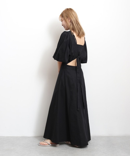 Ungrid(アングリッド)の「バックデザインワンピース(ワンピース・レディース・イエロー/グリーン/ブラック/ナチュラル・マルチサイズ)」の10枚目の写真