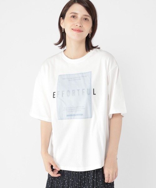 studio CLIP（スタディオクリップ）の「アソートロゴTシャツ（Tシャツ/カットソー・レディース・ライトグレー/オフホワイト/ブラック/アイボリー/ライトブルー/イエロー/ピンク・FREE）」の6枚目の写真