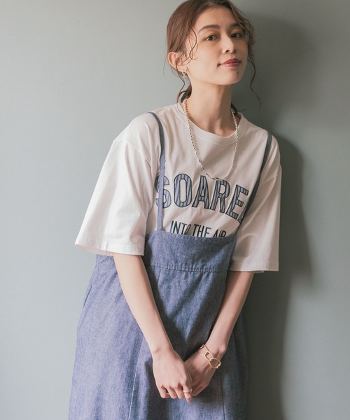 studio CLIP（スタディオクリップ）の「アソートロゴTシャツ（Tシャツ/カットソー・レディース・ライトグレー/オフホワイト/ブラック/アイボリー/ライトブルー/イエロー/ピンク・FREE）」の9枚目の写真