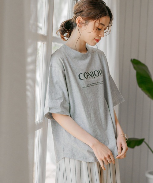 studio CLIP（スタディオクリップ）の「アソートロゴTシャツ（Tシャツ/カットソー・レディース・ライトグレー/オフホワイト/ブラック/アイボリー/ライトブルー/イエロー/ピンク・FREE）」の14枚目の写真