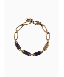 EMPORIO ARMANI | 【エンポリオ アルマーニ】チェーンブレスレット ブルーストーン＆アンティークゴールドIP(ブレスレット)