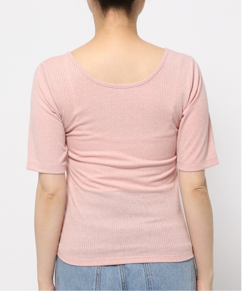 mysty woman（ミスティウーマン）の「ラメ2WAYインナープルオーバー　128890（Tシャツ/カットソー・レディース・ブラック/オフホワイト/ピンク・FREE）」の20枚目の写真