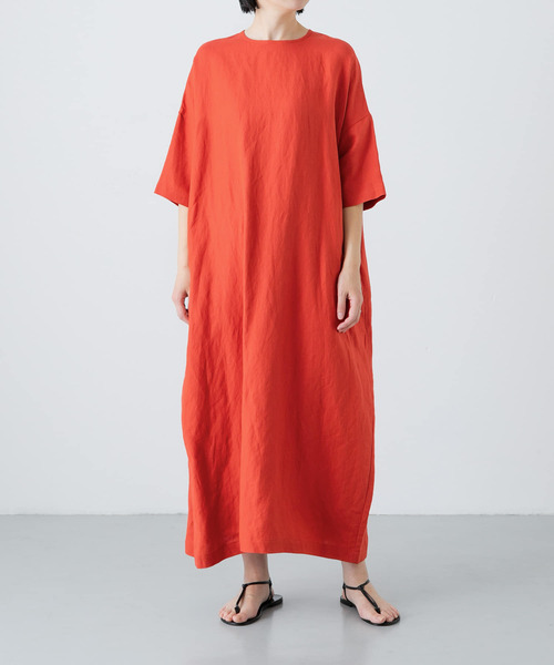 かぐれ（カグレ）の「リネンレーヨンワイドワンピース