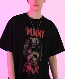 DOMINANT | 韓国ブランド DOMINANT ドミナント Unisex MUMMY Printing Embroidery Overfit T-Shirt プリントT 半袖Tシャツ 半袖トップス グラフィックTシャツ ロゴTシャツ 韓国ファッション 韓国ストリート ストリートファッション(Tシャツ/カットソー)