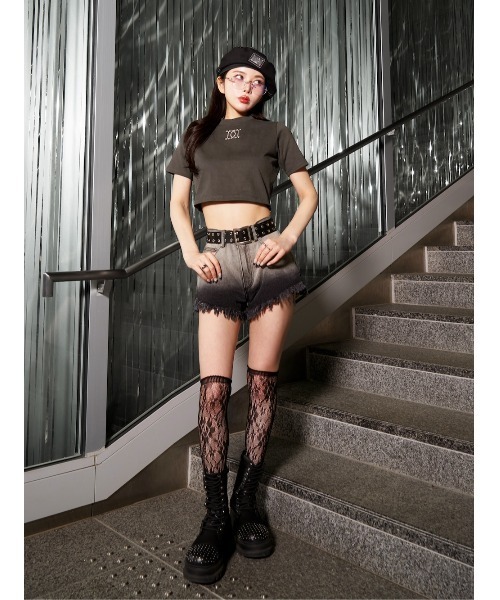 Darich グラデーションダメージデニムショートパンツ グラデーションダメージデニムショートパンツ（デニムパンツ