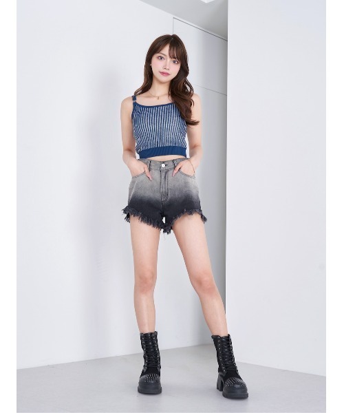 Darich グラデーションダメージデニムショートパンツ グラデーションダメージデニムショートパンツ（デニムパンツ