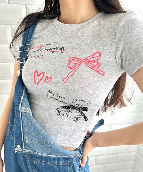 セール】リボンベアーミニTシャツ（Tシャツ/カットソー