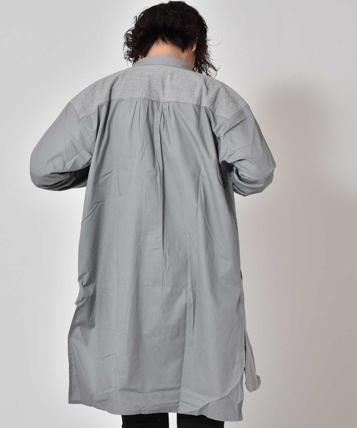 meagratia（メアグラーティア）の「long shirts（シャツ/ブラウス・レディース・アイボリー/グレー・2/3/4）」の3枚目の写真