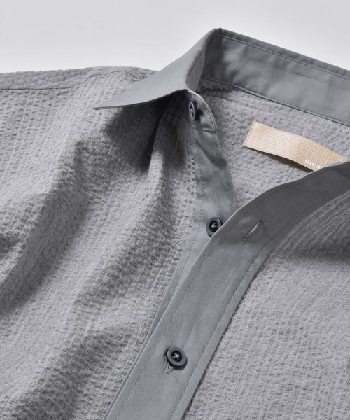 meagratia（メアグラーティア）の「long shirts（シャツ/ブラウス・レディース・アイボリー/グレー・2/3/4）」の4枚目の写真