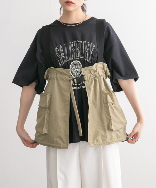 KBF（ケイビーエフ）の「2WAYハンティングベスト（ベスト・レディース・カーキ/アイボリー・ONE）」の2枚目の写真