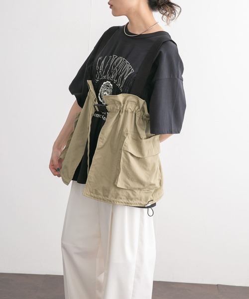 KBF（ケイビーエフ）の「2WAYハンティングベスト（ベスト・レディース・カーキ/アイボリー・ONE）」の13枚目の写真