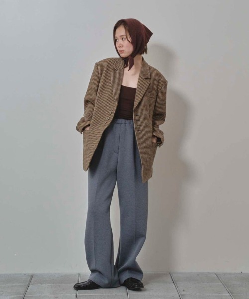 TODAYFUL(トゥデイフル)の「Wool100% Check Jacket(テーラードジャケット・レディース・キャメル・36inch/38inch)」の14枚目の写真