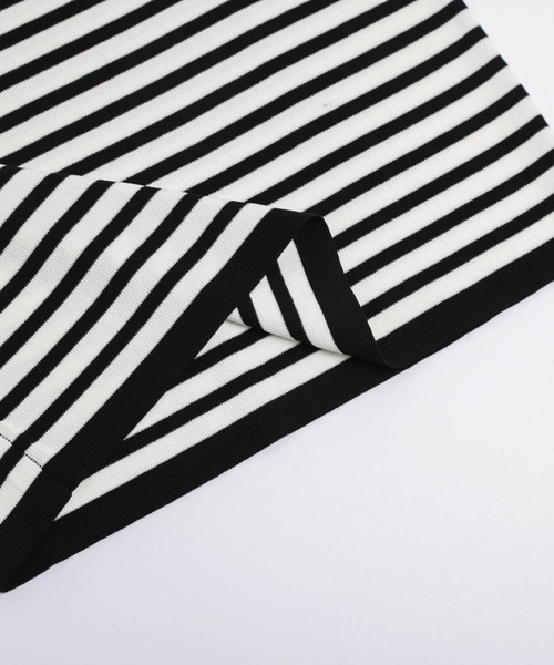 La-gemme(ラジェム)の「ハート刺繍リンガーサマーニット(ニット/セーター・レディース・ホワイト×ブラック/ブラック/ホワイト・フリー)」の10枚目の写真