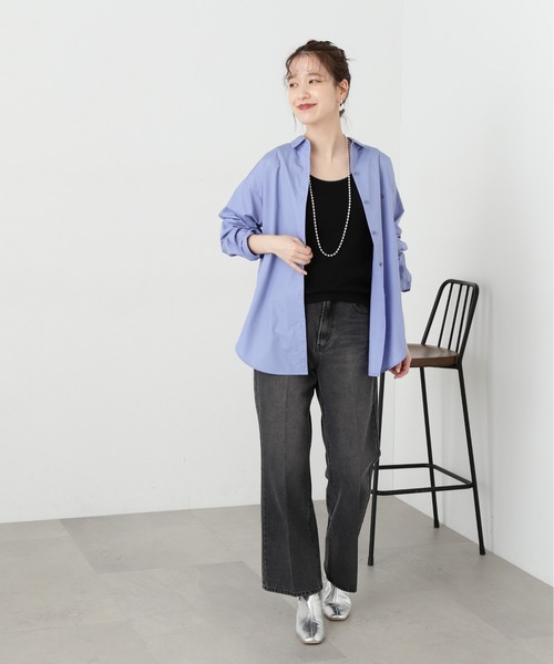 N.（N. Natural Beauty Basic）（エヌエヌナチュラルビューティーベーシック）の「テレコタンクトップ（タンクトップ・レディース・ブラック/オフホワイト/ベージュ・MEDIUM）」の14枚目の写真