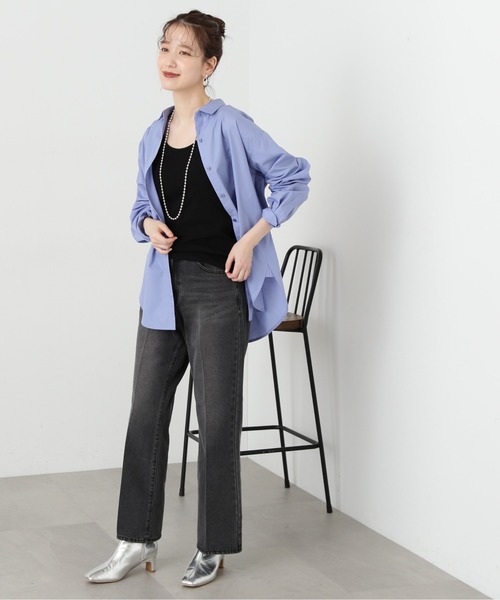 N.（N. Natural Beauty Basic）（エヌエヌナチュラルビューティーベーシック）の「テレコタンクトップ（タンクトップ・レディース・ブラック/オフホワイト/ベージュ・MEDIUM）」の15枚目の写真