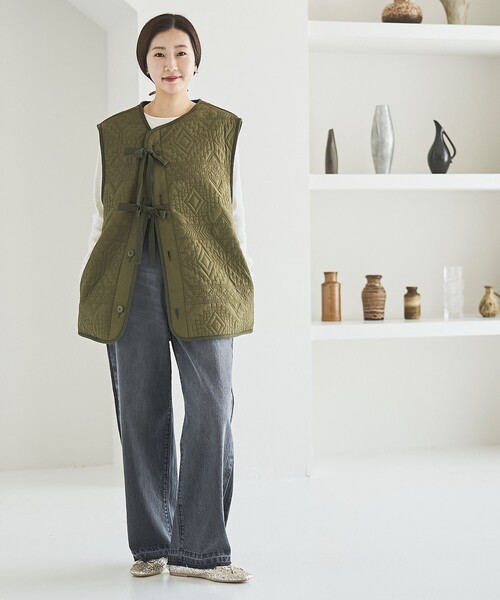 coen（コーエン）の「【スタイルアップ叶う】サイドラインカットオフバギーデニムパンツ（デニムパンツ・レディース・ダークグレー/コバルトブルー/ライトブルー・S/L/M）」の16枚目の写真