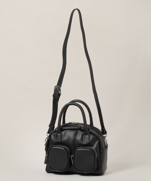 RAGEBLUE（レイジブルー）の「2WAY/ダブルポケットハンドバッグ（ショルダーバッグ・レディース・ブラック・FREE）」の10枚目の写真