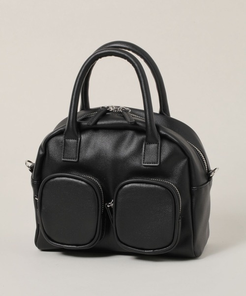 RAGEBLUE（レイジブルー）の「2WAY/ダブルポケットハンドバッグ（ショルダーバッグ・レディース・ブラック・FREE）」の9枚目の写真