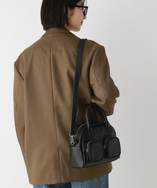 RAGEBLUE（レイジブルー）の「2WAY/ダブルポケットハンドバッグ（ショルダーバッグ・レディース・ブラック・FREE）」の16枚目の写真