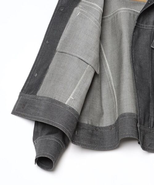 ROBES&CONFECTIONS（ローブスコンフェクションズ）の「Robes & Confections/ローブス&コンフェクションズ/ウォッシャブルウールデニムブルゾン（ブルゾン・レディース・ブラック・1/3）」の3枚目の写真