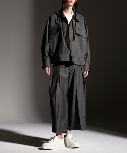 ROBES&CONFECTIONS（ローブスコンフェクションズ）の「Robes & Confections/ローブス&コンフェクションズ/ウォッシャブルウールデニムブルゾン（ブルゾン・レディース・ブラック・1/3）」の6枚目の写真