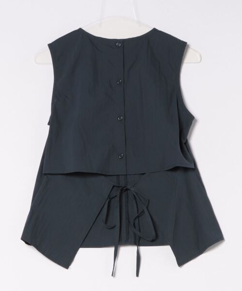 Q（キュー）の「バックオープンブラウス（シャツ/ブラウス・レディース・アイボリー/ネイビー・MEDIUM）」の5枚目の写真