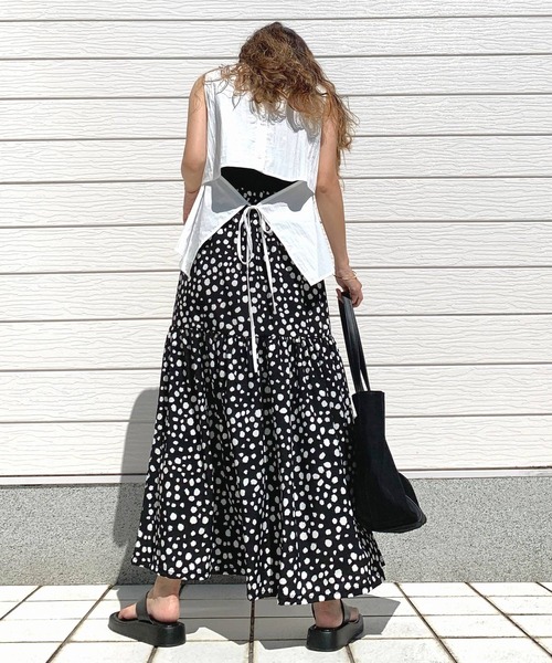 Q（キュー）の「バックオープンブラウス（シャツ/ブラウス・レディース・アイボリー/ネイビー・MEDIUM）」の17枚目の写真