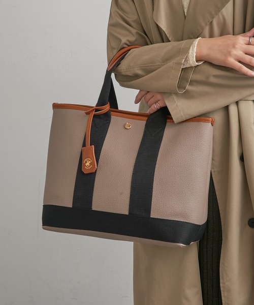 BEVERLY HILLS POLO CLUB（ビバリーヒルズポロクラブ）の「【BEVERLY HILLS POLO CLUB】《別注》スコッチグレイン ネオレザー　トートバッグ　A4対応（トートバッグ・レディース・ブラック/グレー/ホワイト/ベージュ系その他2/ブラック系その他2/グレイッシュベージュ・FREE）」の20枚目の写真