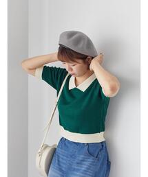 ehka sopo | パイピングベレー帽(ハット)