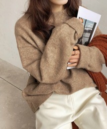 オーバーサイズシルエット ニットトップス