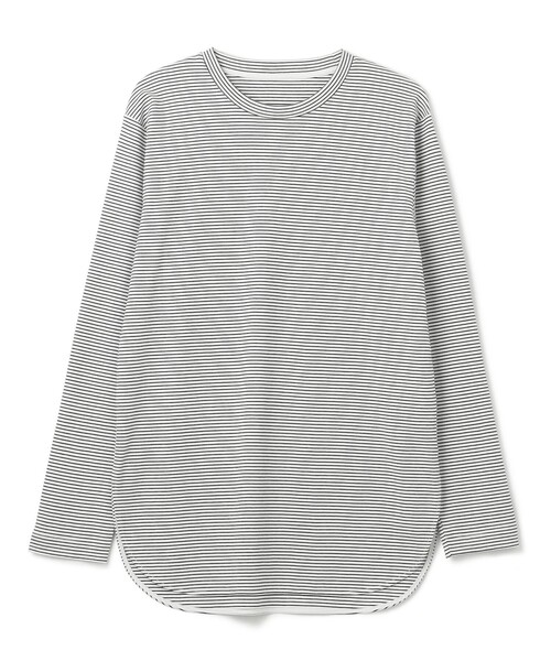 UNFILO(アンフィーロ)の「コットンスムース レイヤードインナー(Tシャツ/カットソー・レディース・ホワイト系/ブラック系1・X-LARGE/XX-LARGE)」の1枚目の写真