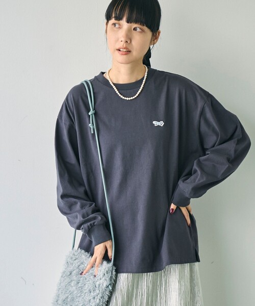 PENNEYS(ぺニーズ)の「PENNEYS(ぺニーズ)別注アソートロングスリーブTシャツ(Tシャツ/カットソー・レディース・ライトブルー/ダークグリーン/ダークグレー/オフホワイト/ナチュラル/マスタード・M/L)」の3枚目の写真