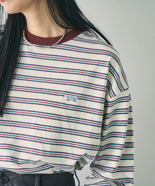 PENNEYS(ぺニーズ)の「PENNEYS(ぺニーズ)別注アソートロングスリーブTシャツ(Tシャツ/カットソー・レディース・ライトブルー/ダークグリーン/ダークグレー/オフホワイト/ナチュラル/マスタード・M/L)」の22枚目の写真