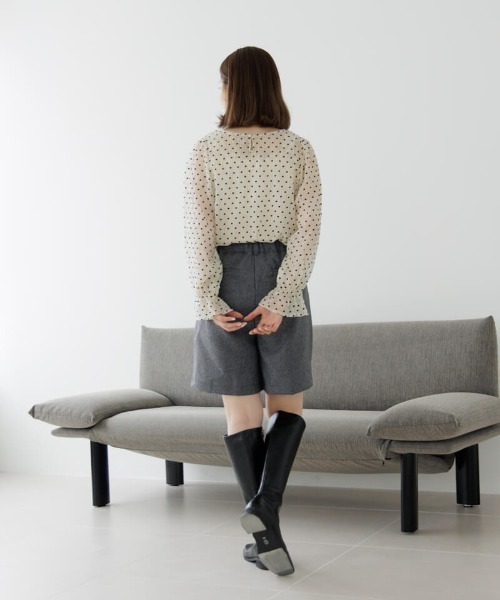 flower（フラワー）の「ハートバルーンブラウス（シャツ/ブラウス・レディース・アイボリー/ブラック・FREE）」の7枚目の写真