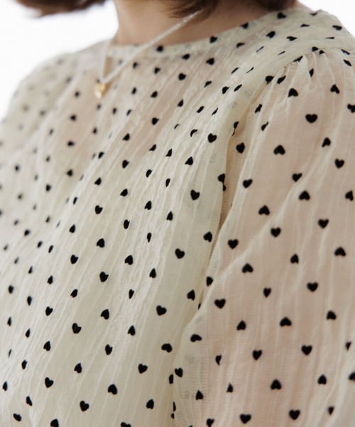 flower（フラワー）の「ハートバルーンブラウス（シャツ/ブラウス・レディース・アイボリー/ブラック・FREE）」の8枚目の写真