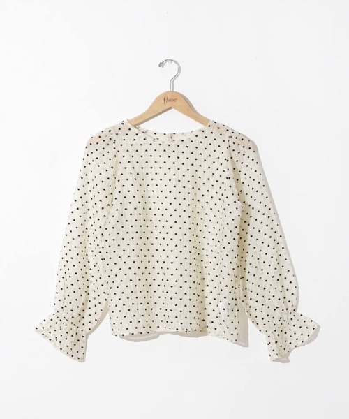 flower（フラワー）の「ハートバルーンブラウス（シャツ/ブラウス・レディース・アイボリー/ブラック・FREE）」の18枚目の写真