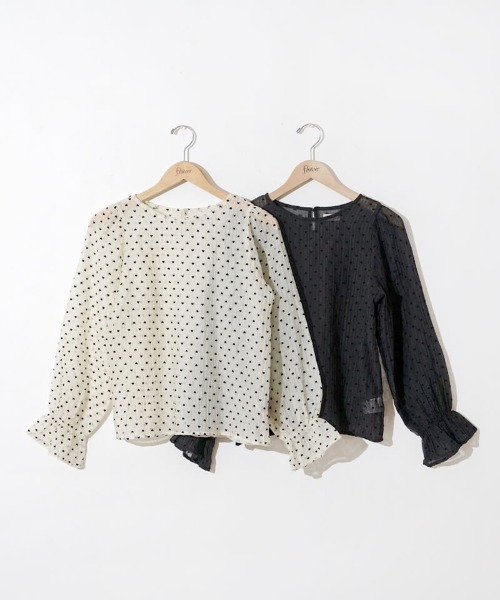 flower（フラワー）の「ハートバルーンブラウス（シャツ/ブラウス・レディース・アイボリー/ブラック・FREE）」の20枚目の写真