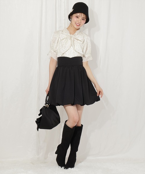 WILLSELECTION（ウィルセレクション）の「リボンタイラグランパフブラウス（シャツ/ブラウス・レディース・ホワイト系その他3/ブラック系その他2/ピンク・FREE）」の19枚目の写真