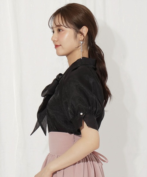 WILLSELECTION（ウィルセレクション）の「リボンタイラグランパフブラウス（シャツ/ブラウス・レディース・ホワイト系その他3/ブラック系その他2/ピンク・FREE）」の16枚目の写真