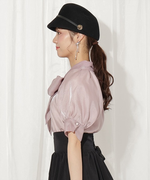 WILLSELECTION（ウィルセレクション）の「リボンタイラグランパフブラウス（シャツ/ブラウス・レディース・ホワイト系その他3/ブラック系その他2/ピンク・FREE）」の10枚目の写真