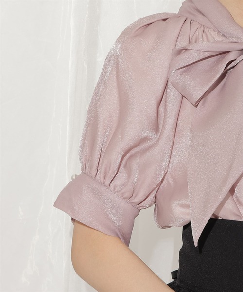 WILLSELECTION（ウィルセレクション）の「リボンタイラグランパフブラウス（シャツ/ブラウス・レディース・ホワイト系その他3/ブラック系その他2/ピンク・FREE）」の7枚目の写真