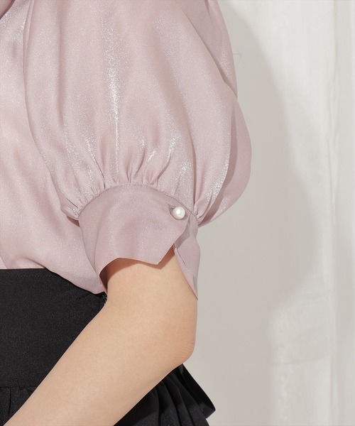 WILLSELECTION（ウィルセレクション）の「リボンタイラグランパフブラウス（シャツ/ブラウス・レディース・ホワイト系その他3/ブラック系その他2/ピンク・FREE）」の6枚目の写真