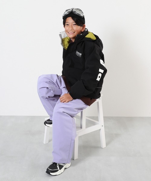 devirock（デビロック）の「撥水 耐水圧(5000mm以上) 普段着としても使える 中綿スノーパンツ（その他パンツ・キッズ・ライトグレー/イエロー系1/パープル系/ブラック/パープル系4/スカイブルー・100cm/110cm/120cm/130cm/140cm/150cm/160cm）」の14枚目の写真