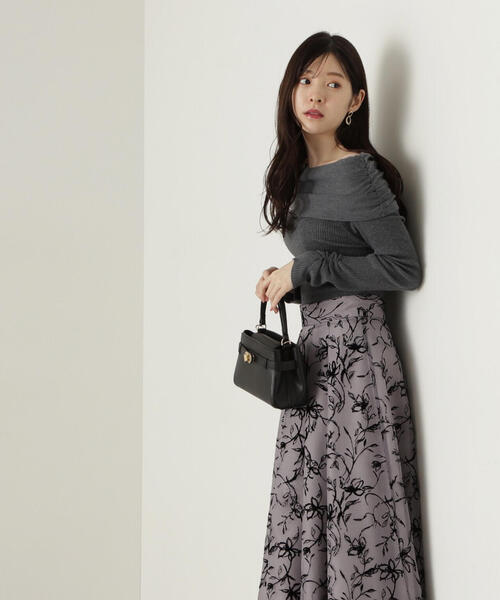 PROPORTION BODY DRESSING（プロポーションボディドレッシング）の「ギャザーオフショルニット / 1214270929（ニット/セーター・レディース・ホワイト系その他/ボルドー/ダークグレー・FREE）」の9枚目の写真