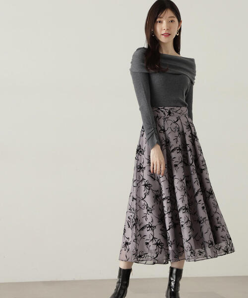 PROPORTION BODY DRESSING（プロポーションボディドレッシング）の「ギャザーオフショルニット / 1214270929（ニット/セーター・レディース・ホワイト系その他/ボルドー/ダークグレー・FREE）」の10枚目の写真